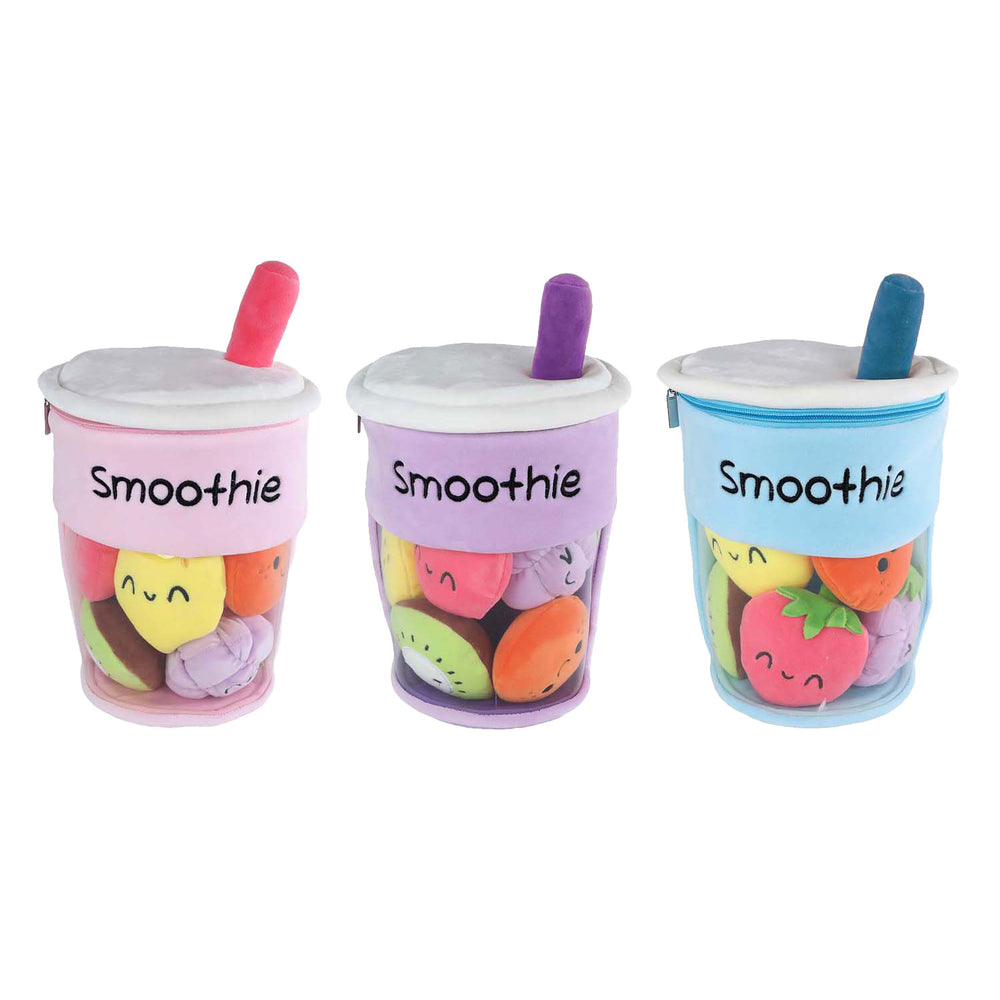 Fluffy Menu Plush Toy - Smoothie Cup with Fruit, 26cm