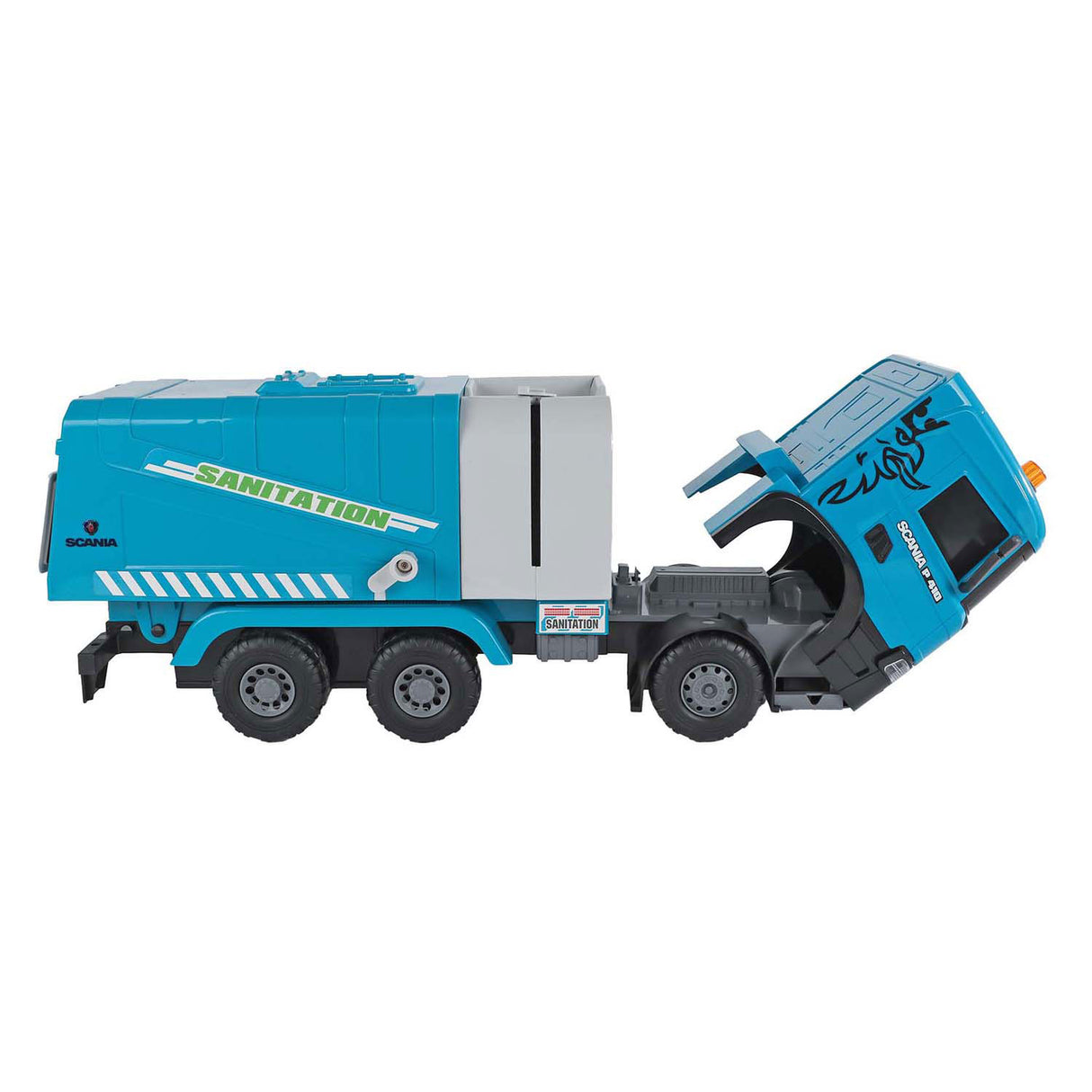 2-spel scania lastbil sopbil friktion med ljus och ljud