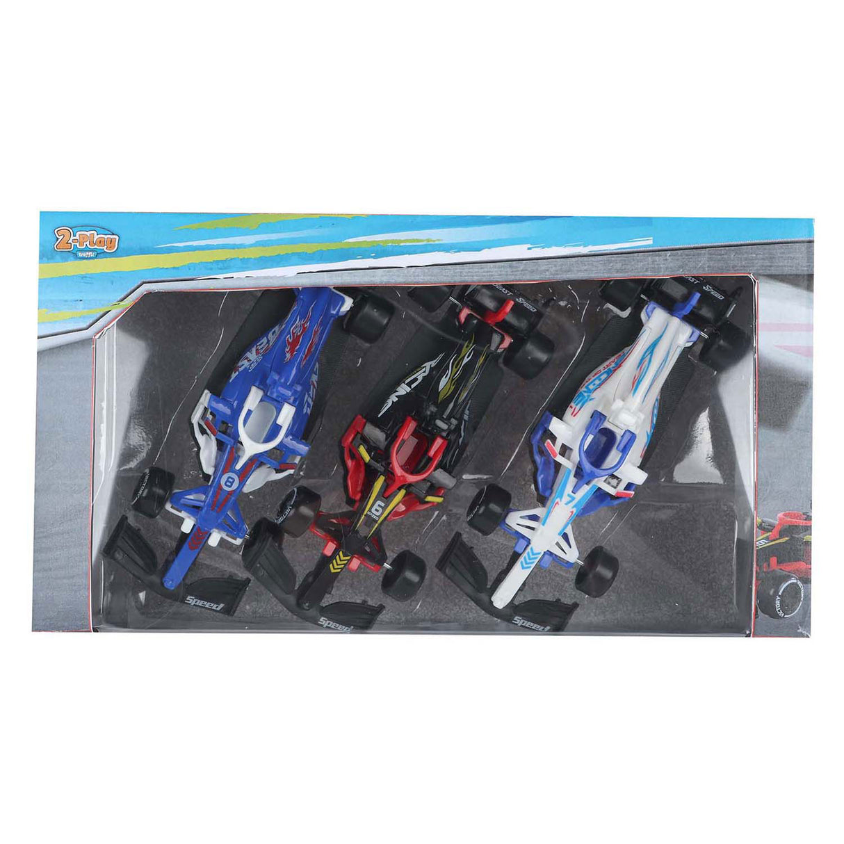 2-play formula racing car 12.5cm, 3 pcs.
