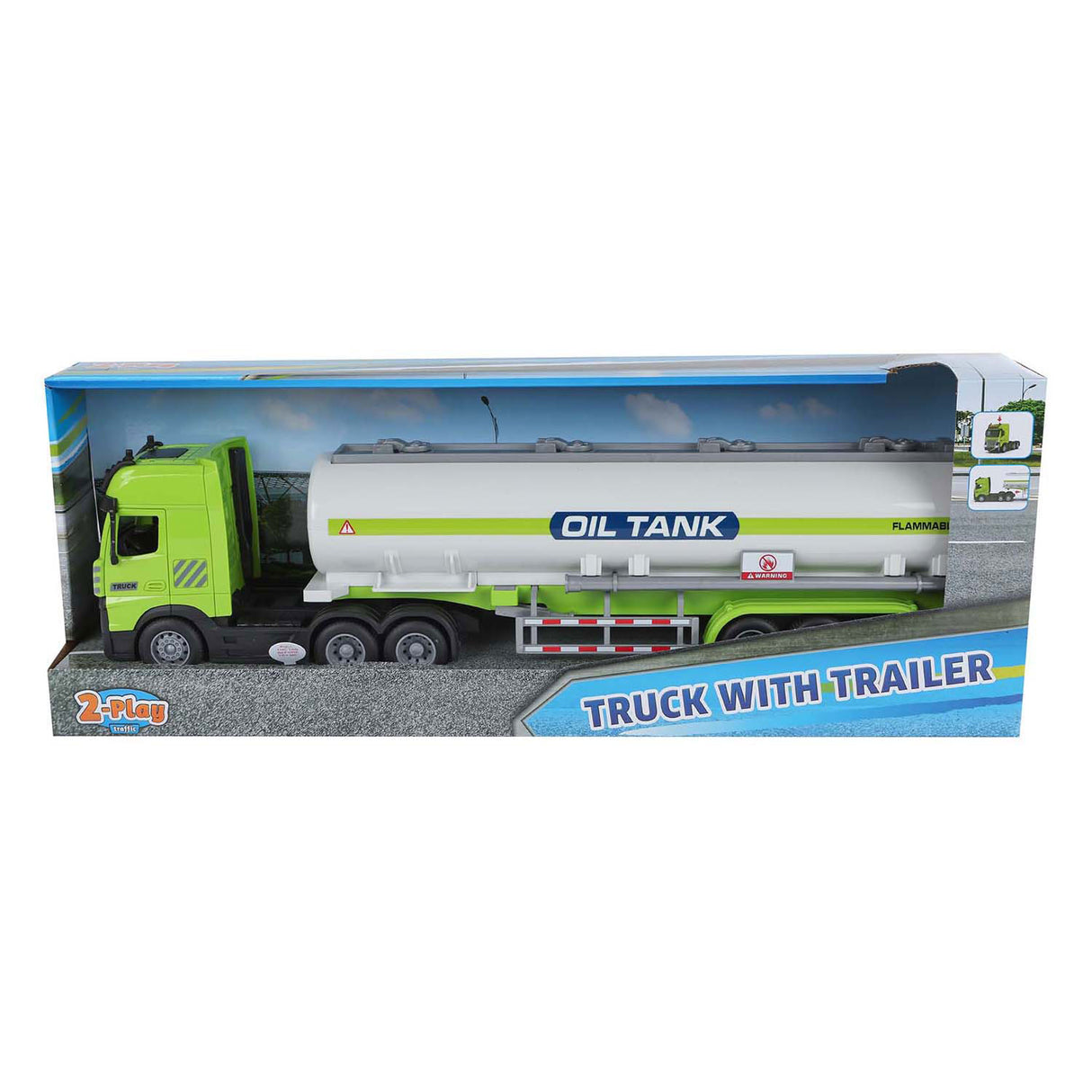 2-play truck with tank trailer friction light and sound