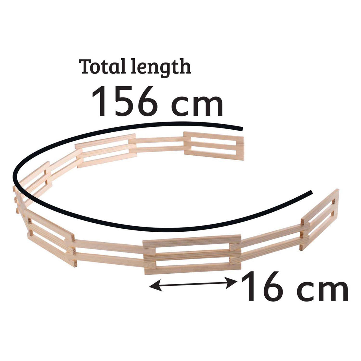 Kids globe wooden fence 1:24, 156cm