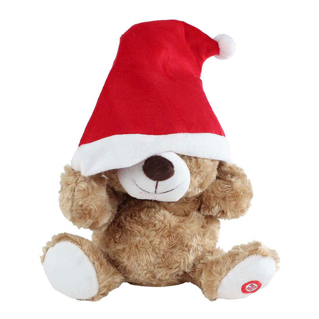 Take me home dancing bear with Santa hat and music