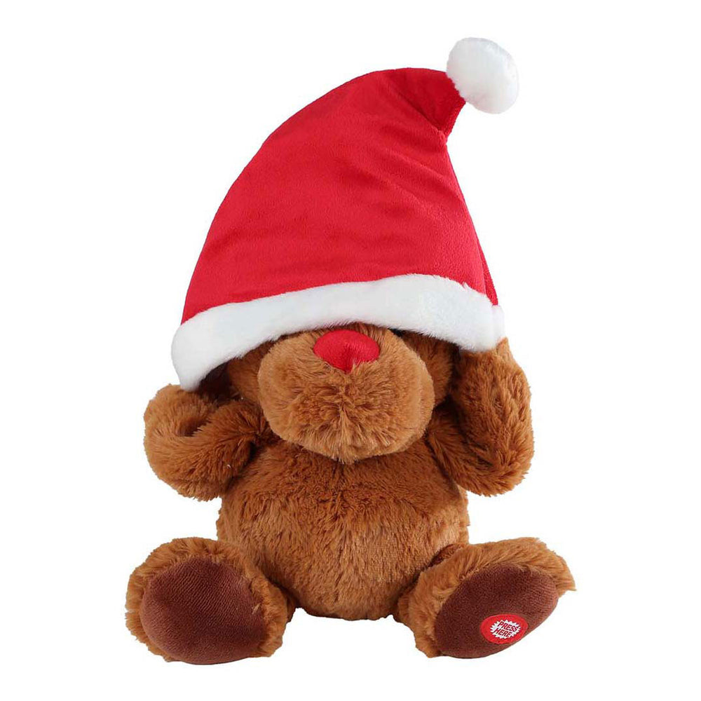 Take me home dancing reindeer with Santa hat and music