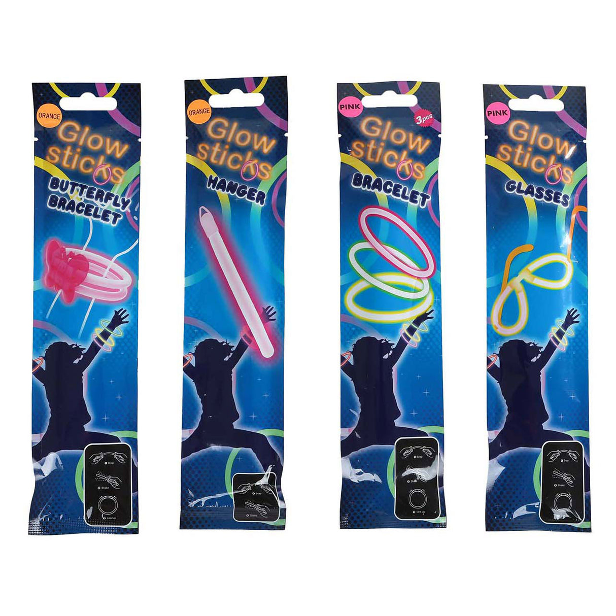Glow sticks armband - brilletje of staaf