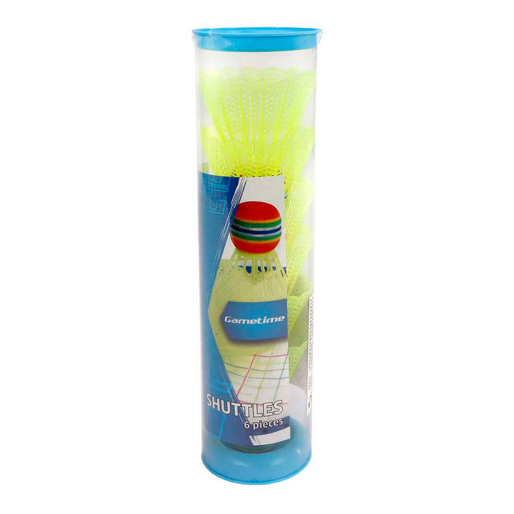 Gametime nylon shuttle yellow with foam head 6 pcs.