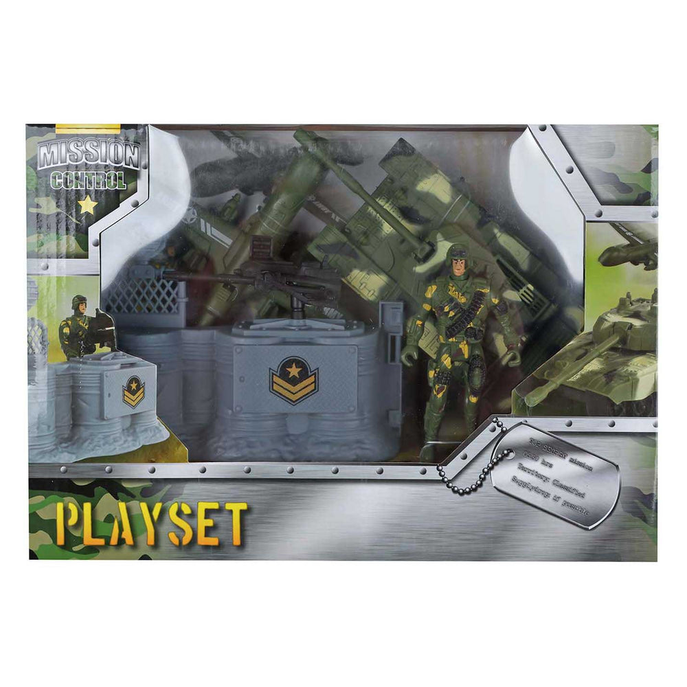 Mission control playset with tank 18,5cm - 4pcs.