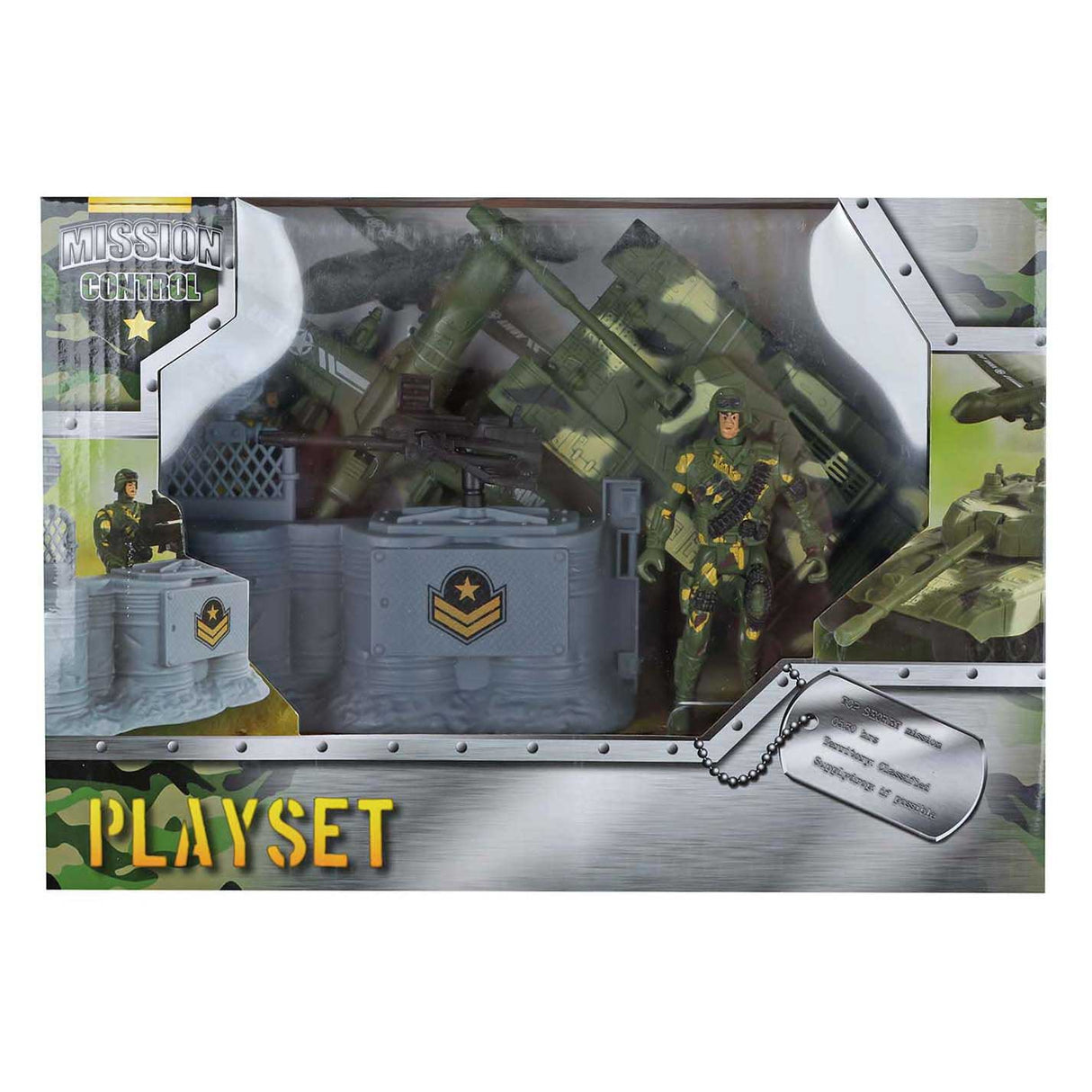 Mission control playset with tank 18,5cm - 4pcs.