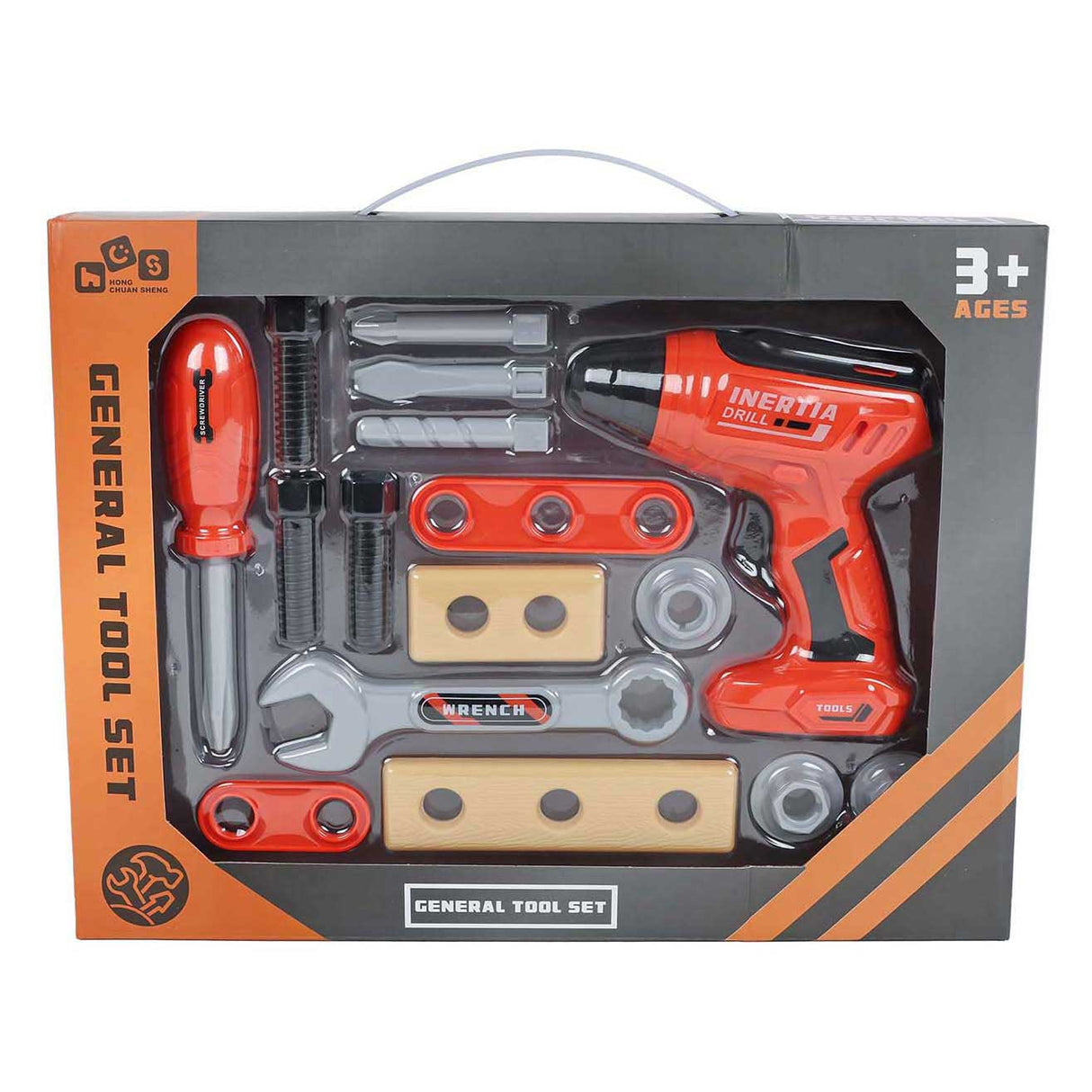 Tool set with drill - 16 pcs