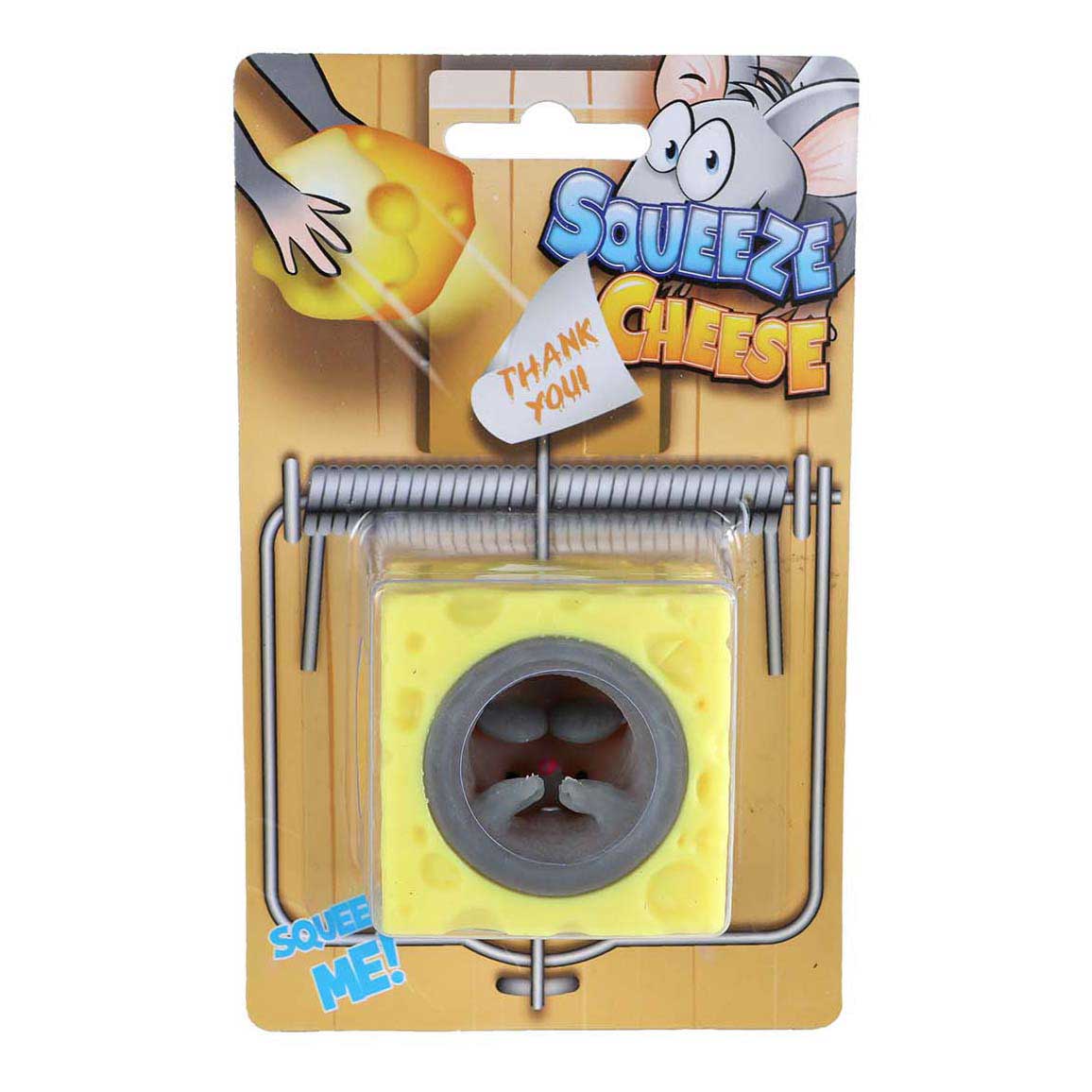 Squeeze cheese pop up mouse from cheese