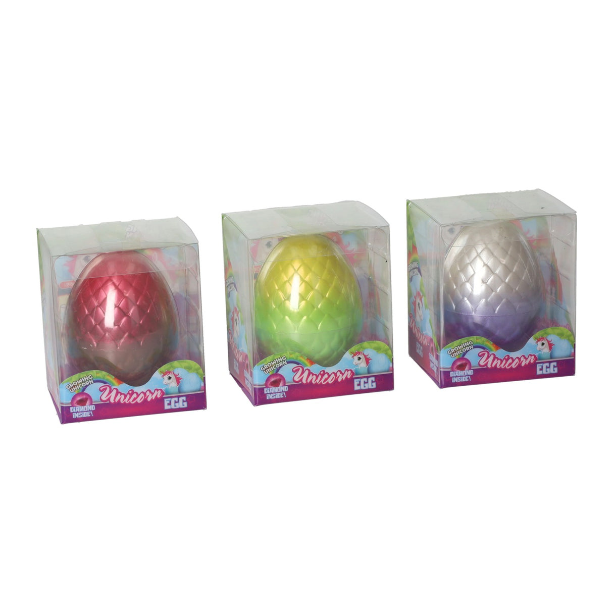 Unicorn egg with growing unicorn and diamond - 8cm