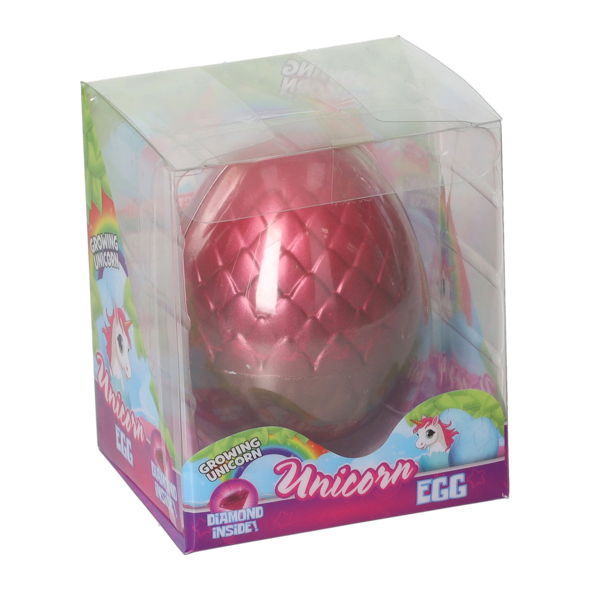 Unicorn egg with growing unicorn and diamond - 8cm