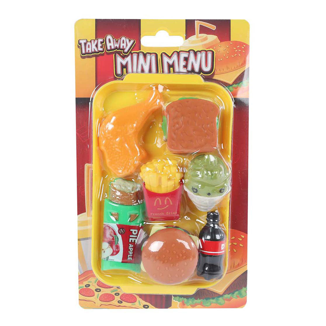 Fast food mini menu playset