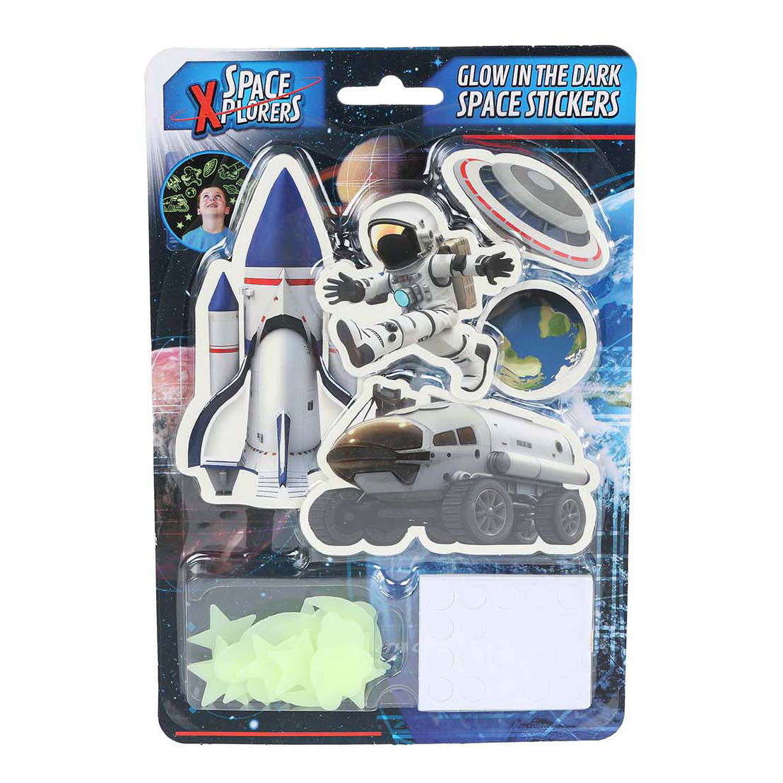 Space xplorers glow in the dark stickers - 21st.