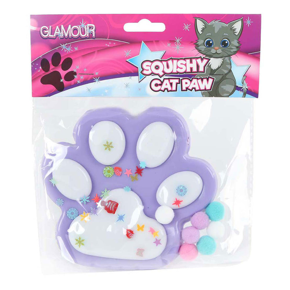 Glamour squishy grote kattenpoot - 12,5cm