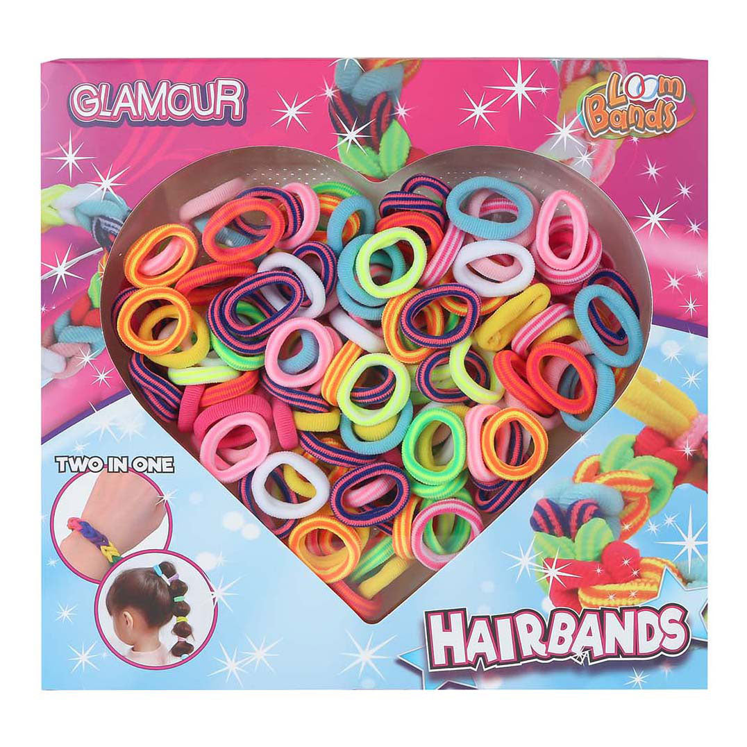Glamour loom haarbandjes - 150st.