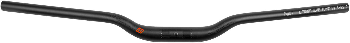 Ergotec stuur ergo plus l 31,8 12° mat zwart