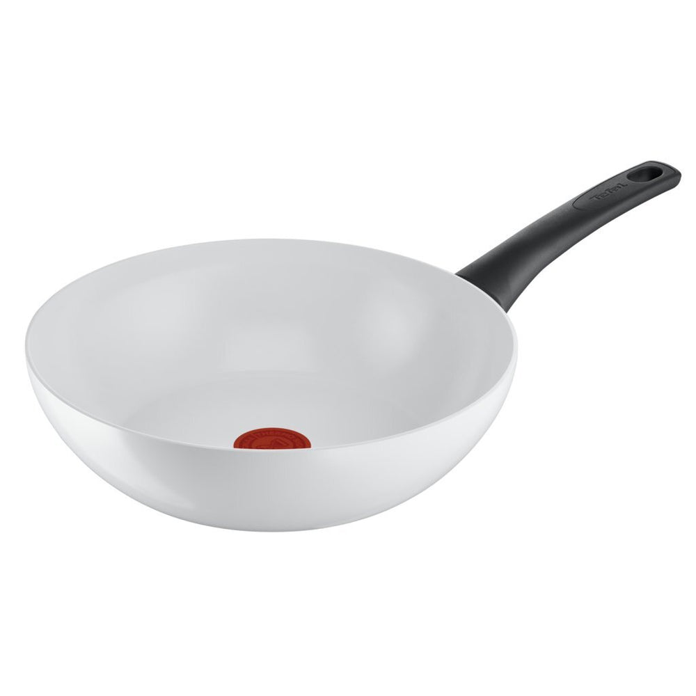 Pentole Tefal Tefal controllo ceramica wok 28 cm bianco