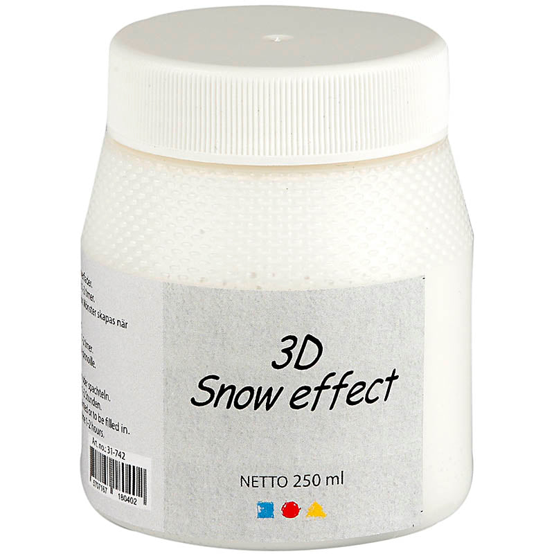 Creativ company 3d snow paste, white, 250 ml 1 box