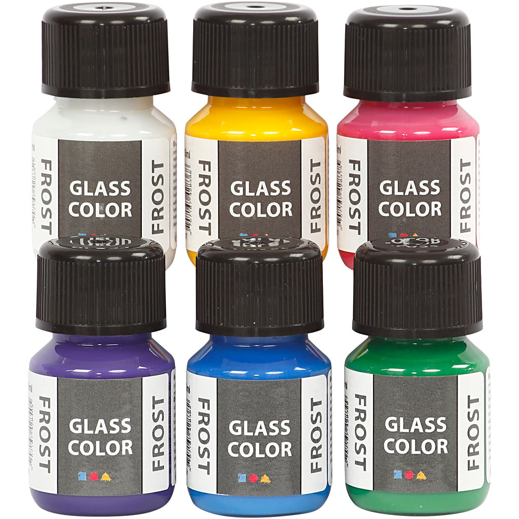 Creativ company glass color frost, various colors, 6x30 ml 1 box