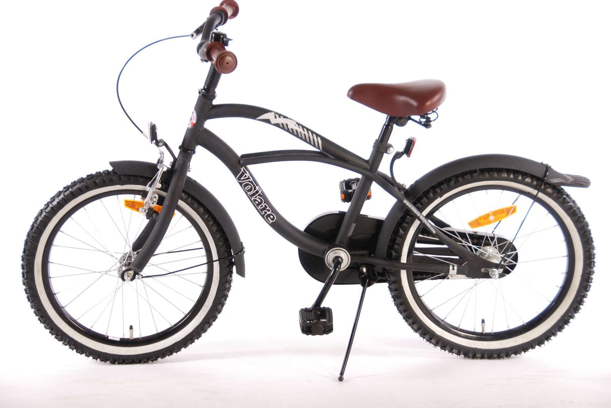 Volare Black Cruiser vaikiškas dviratis - berniukams - 18 colių - juodas - 95% surinktas
