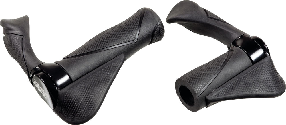 Rst handvatpaar ergotec mf2 kraton aluminium 130 + 87 mm - zwart