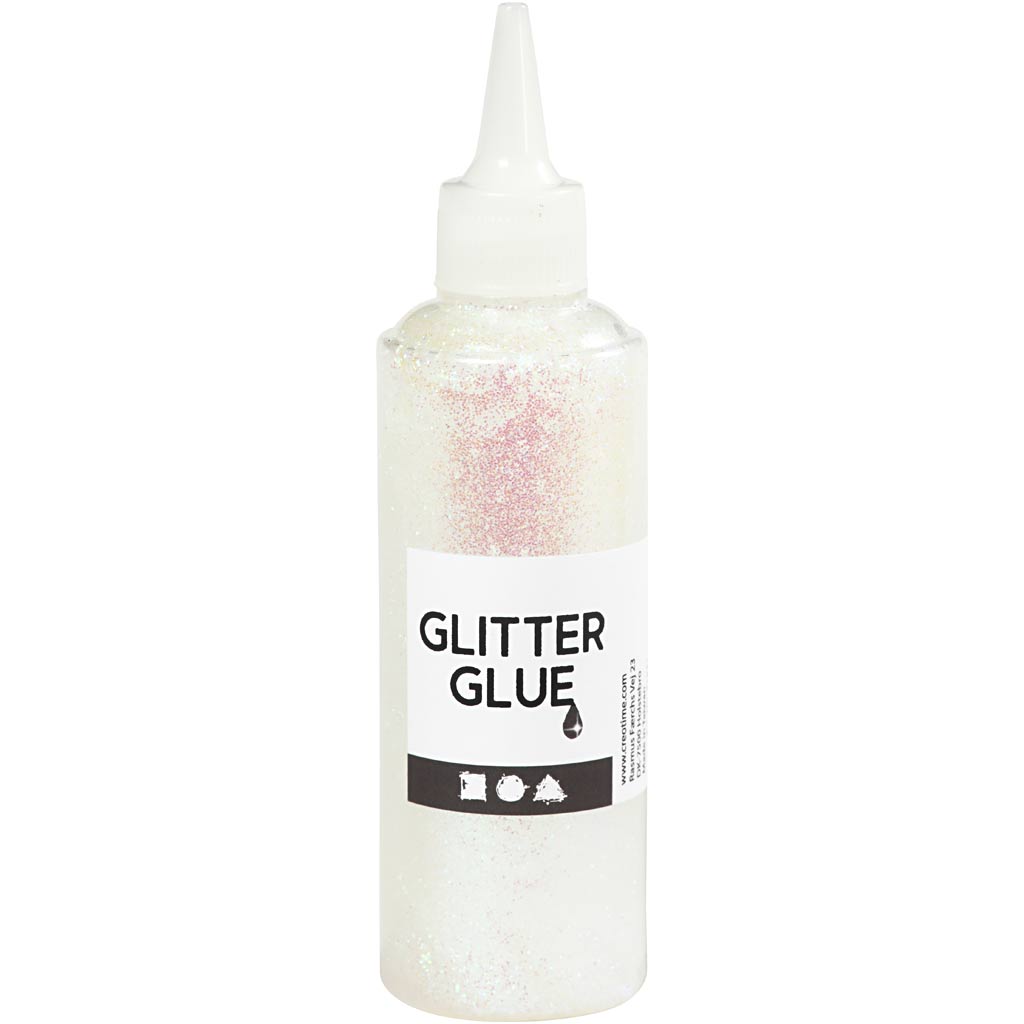 Creativ company glitter glue, holographic white, 118 ml 1 bottle