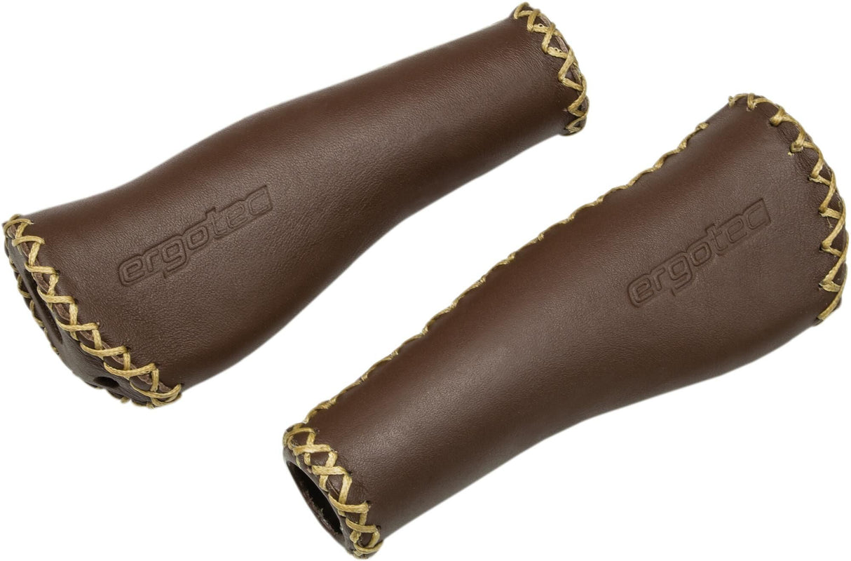 Ergotec Monaco set handvatten leder 2x 135mm bruin