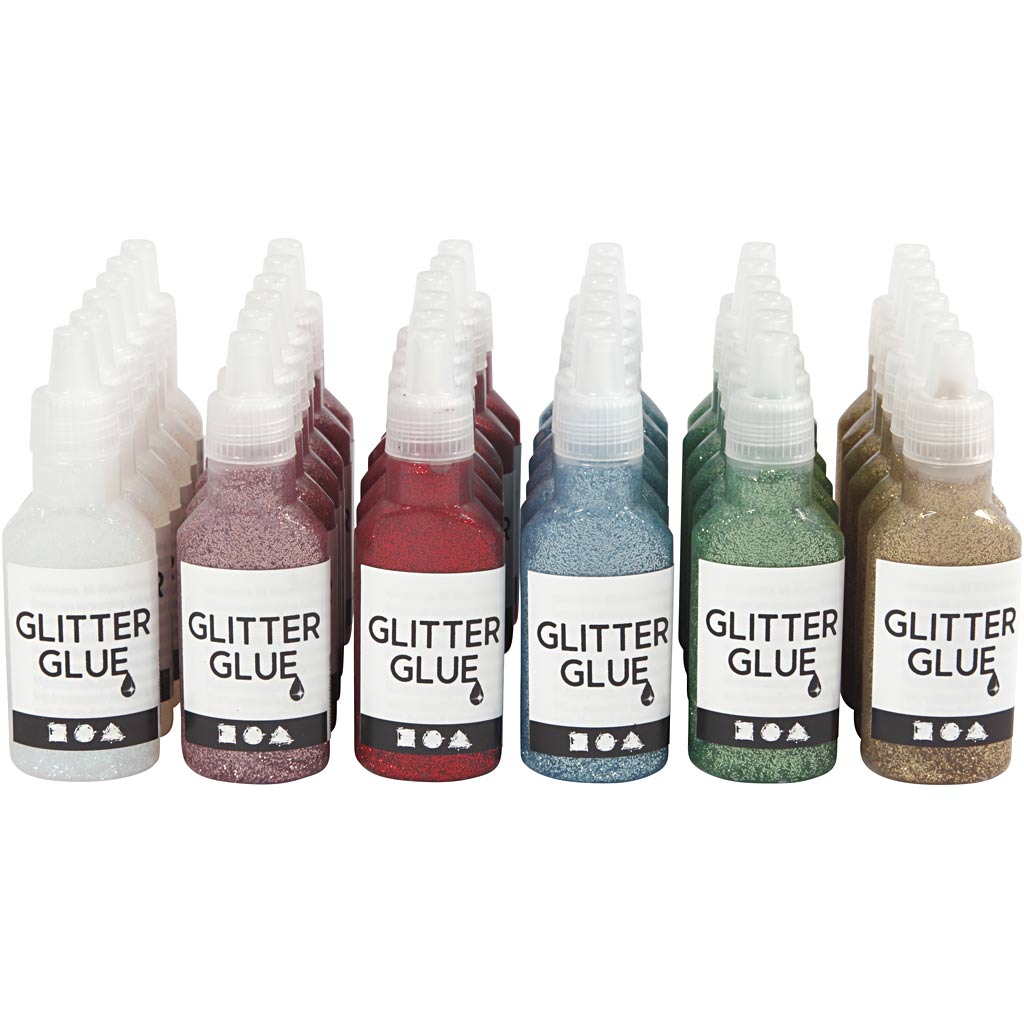Creativ company glitter glue, 36x25 ml 1 box