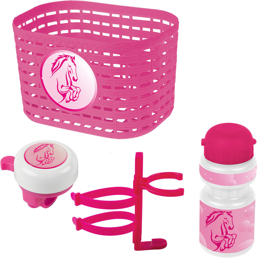 Ventura Accessory Set Horse Girls Pink White 4-Del