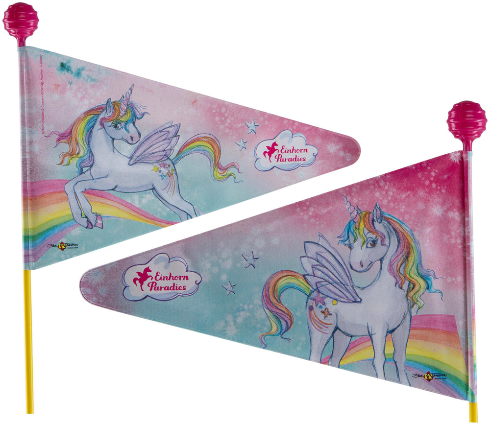 Bike fashion veiligheidsvlag safety flag einhorn paradies