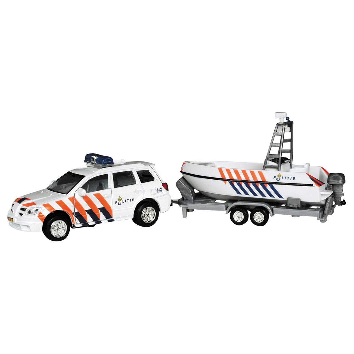 Police car + boot trailer