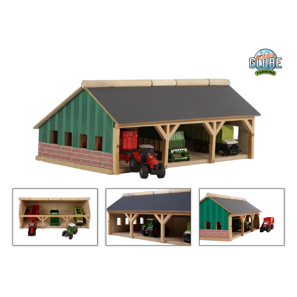 Kids globe agricultural shed 3-compartment small, 1:87