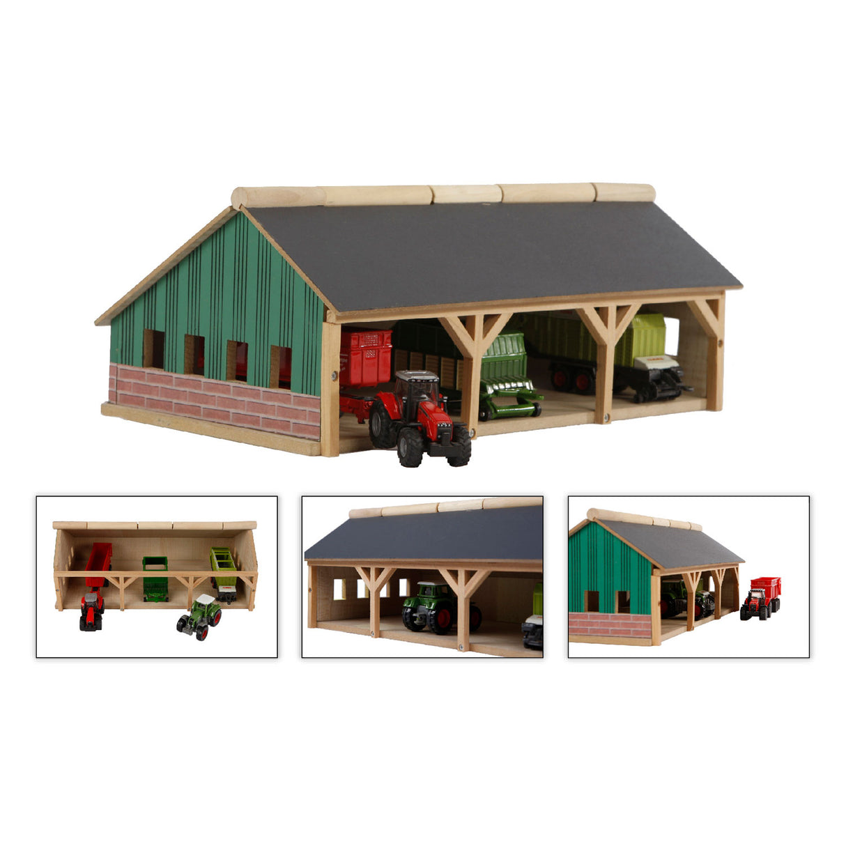 Kids globe agricultural shed 3-compartment small, 1:87