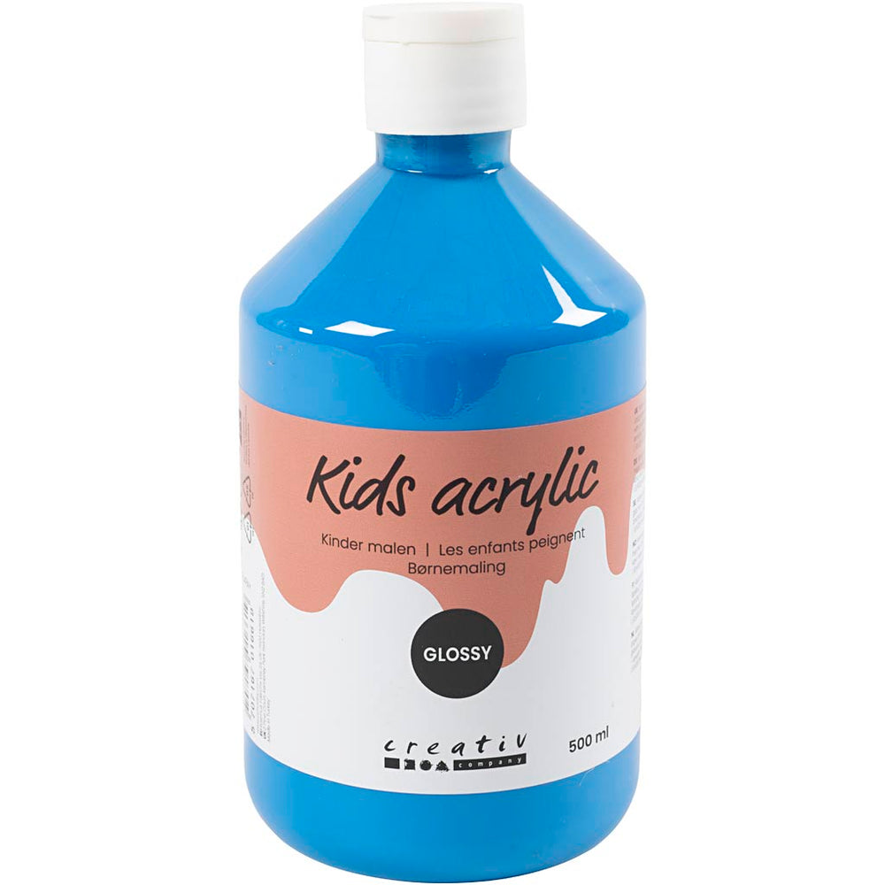 Creativ company acrylverf glossy, primair blauw, 500 ml 1 fles