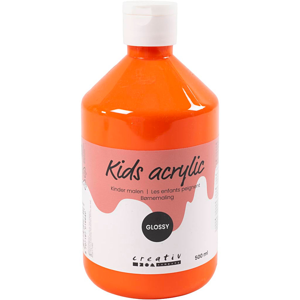 Creativ company acrylverf glossy, oranje, 500 ml 1 fles