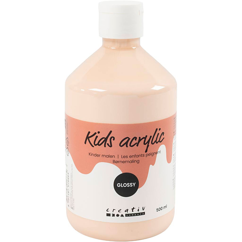 Creativ company acrylverf glossy, licht beige, 500 ml 1 fles
