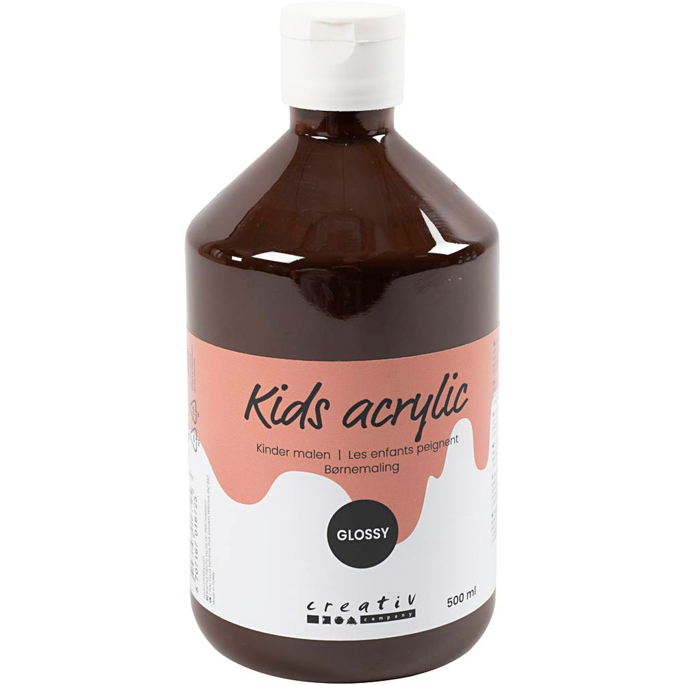 Creativ company acrylverf glossy, bruin, 500 ml 1 fles