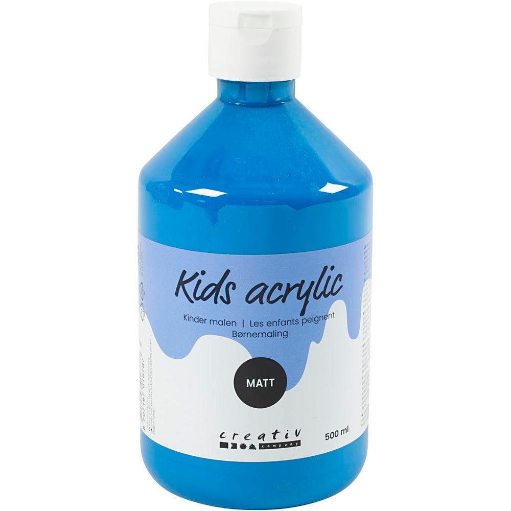 Creativ company acrylverf mat, primair blauw, 500 ml 1 fles
