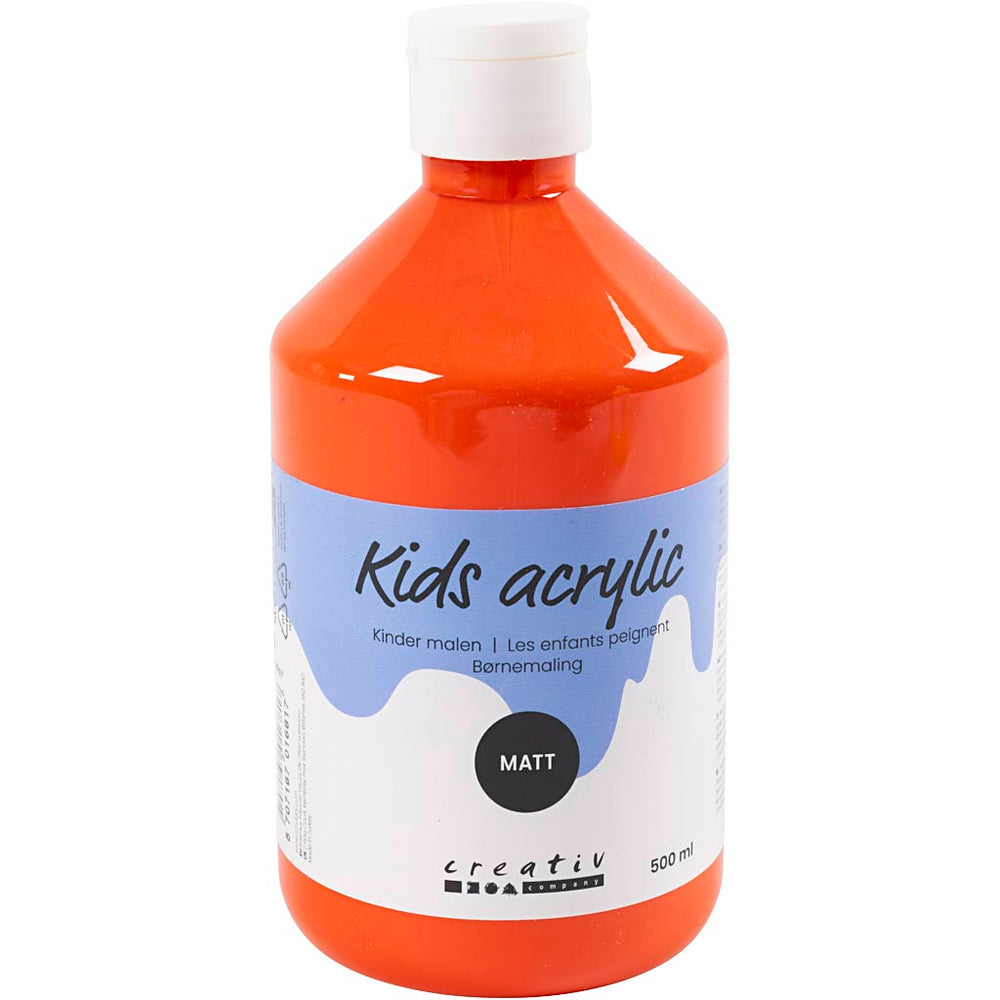 Creativ company acrylverf mat, oranje, 500 ml 1 fles