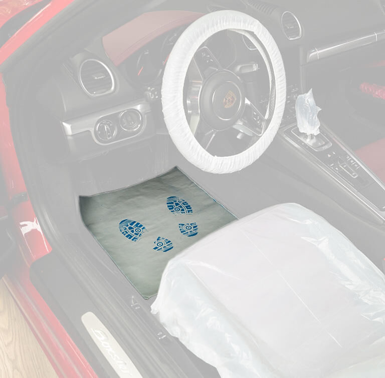 Serwo automotive disposable foot mat paperplast paper footwear protector 500 pieces 38x50cm