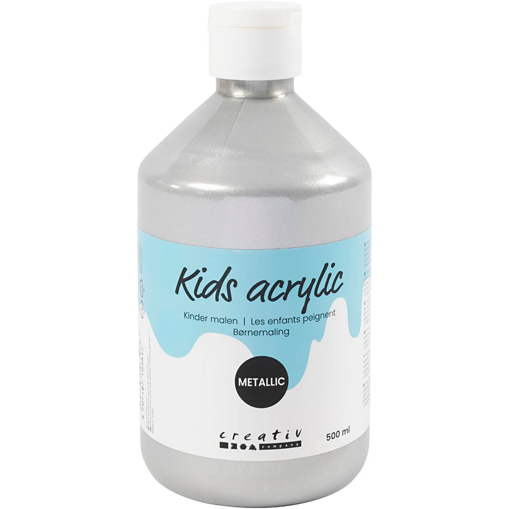 A-color acrylverf metallic, metallic, zilver, 500 ml 1 fles