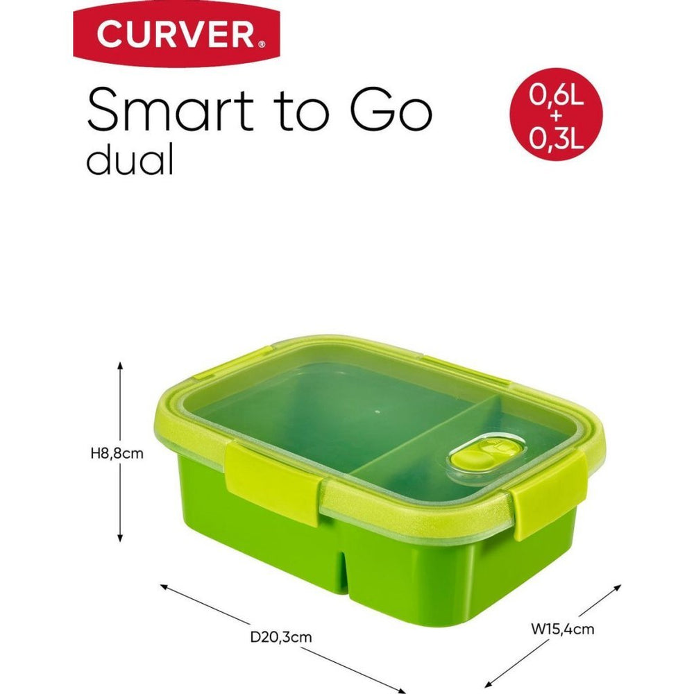 Boîte à lunch Curver smart to go duo 0,6+0,3l