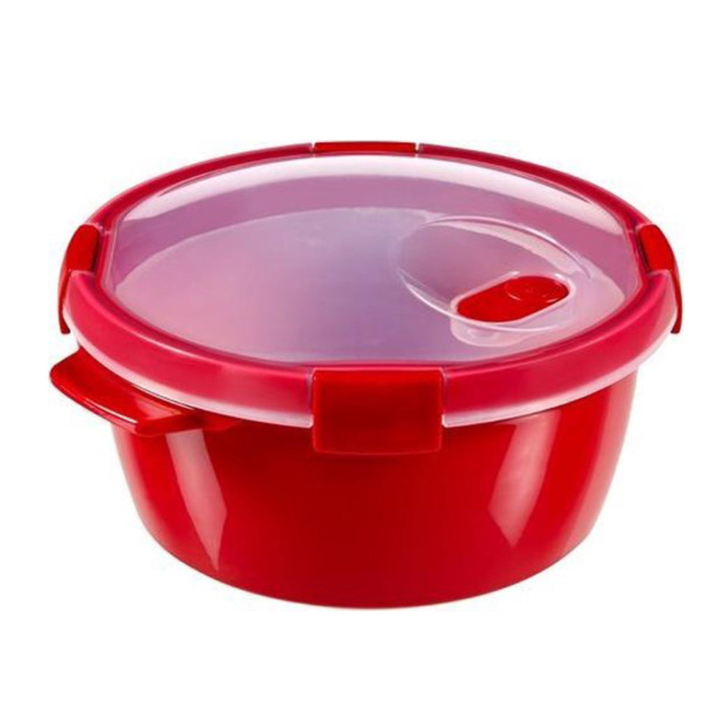 Curver curver smart steamer microwave container round 1.6l red