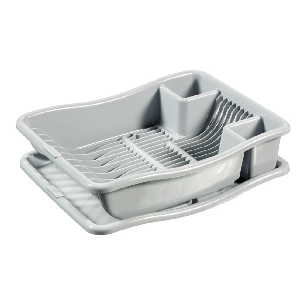 Curver odkapávač na nádobí na plato 38x29x8,5 cm světle šedý