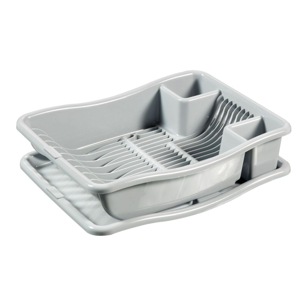 Curver odkapávač na nádobí na plato 38x29x8,5 cm světle šedý