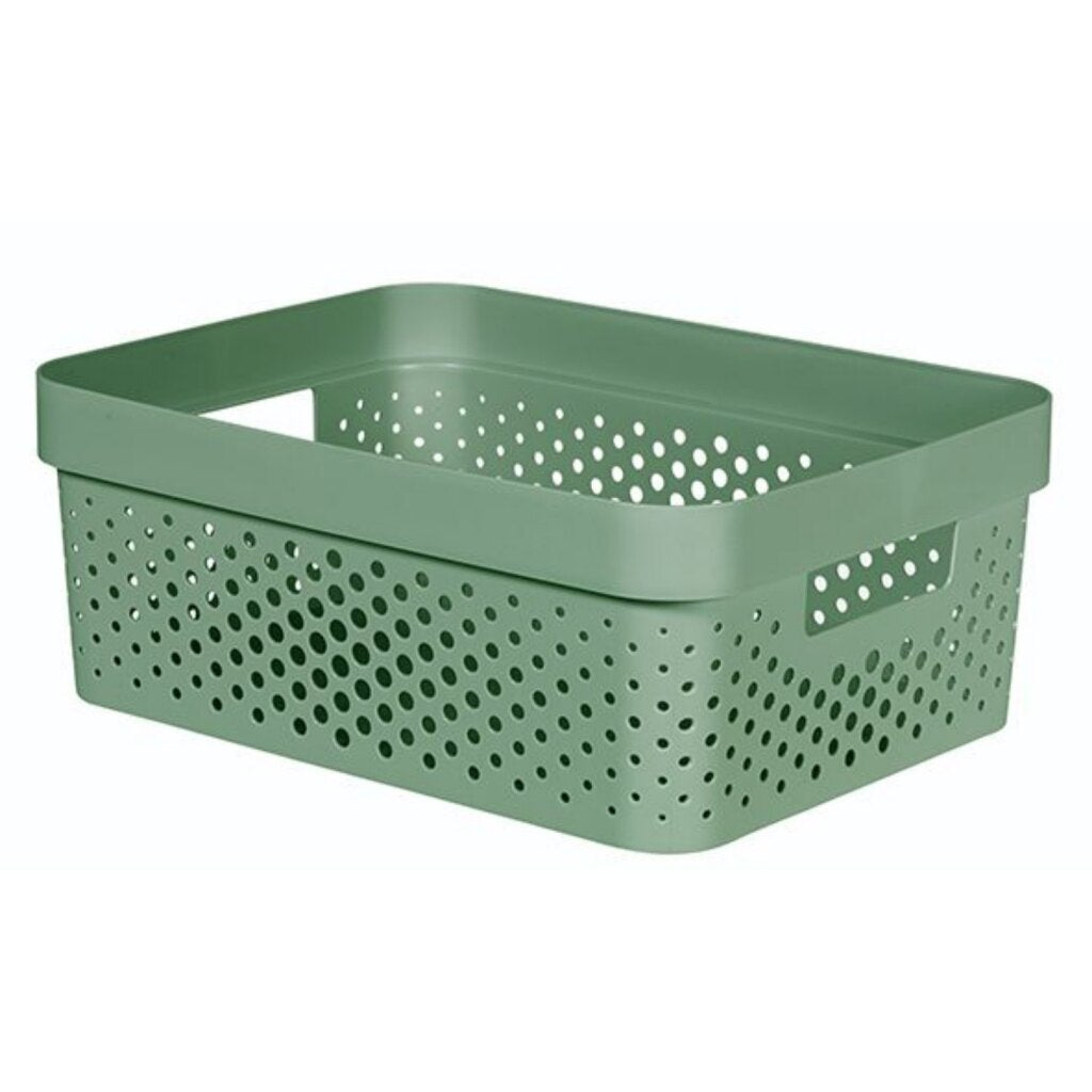 Curver infinity dots storage basket 11l green