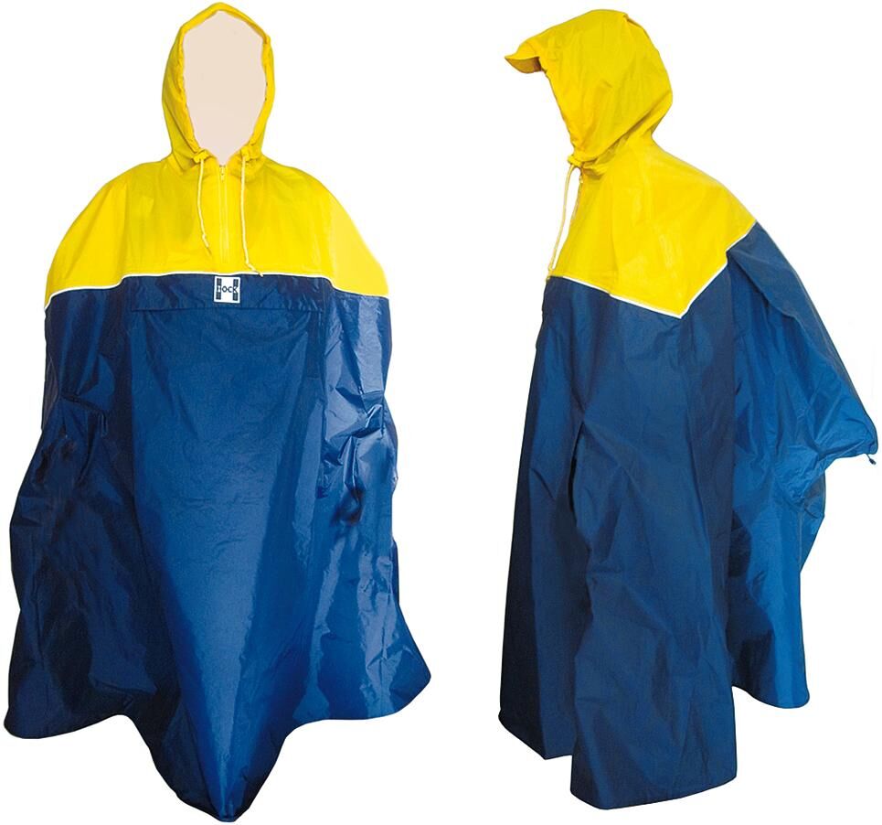 Hock rain cape backpack poncho backpack xl, marine yellow