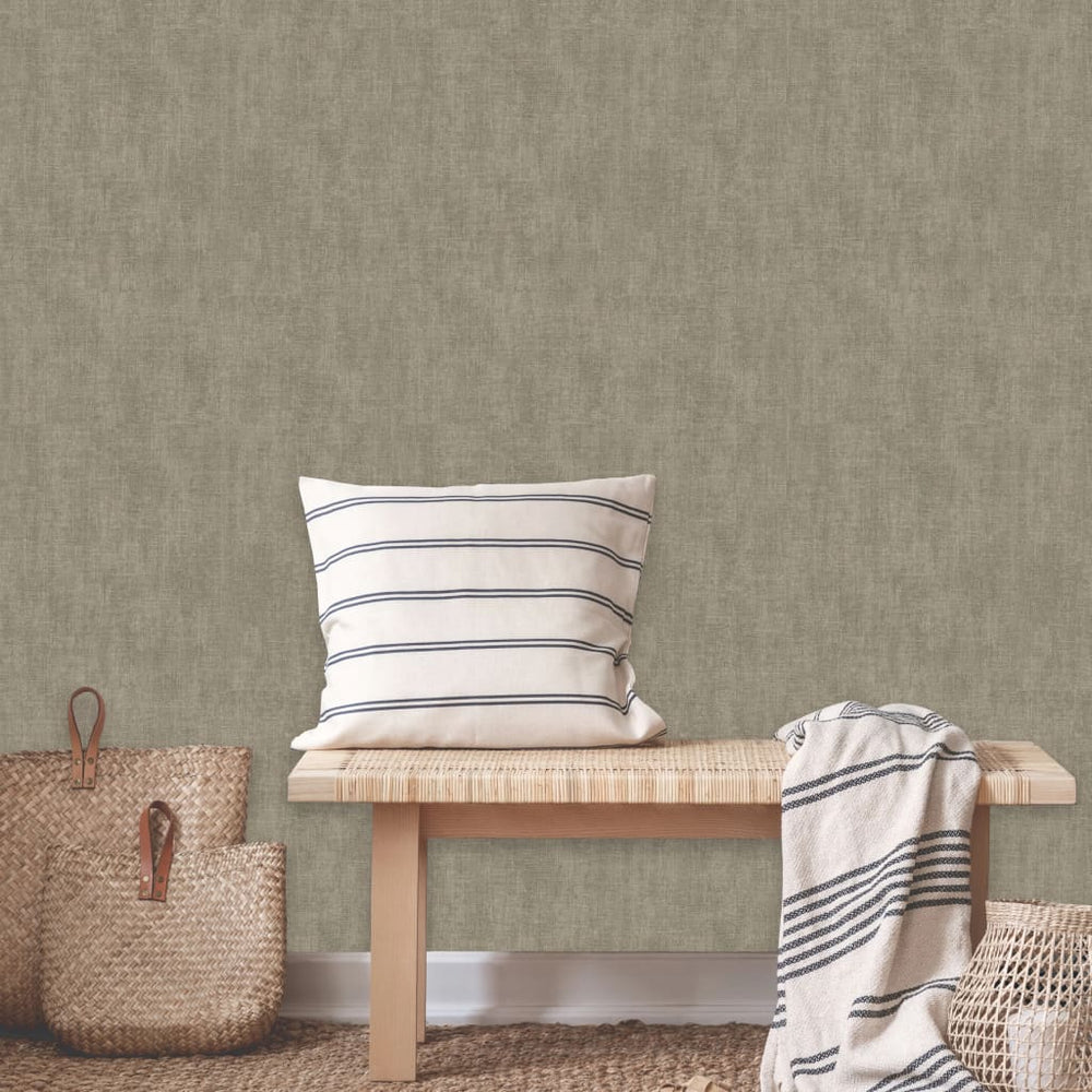 Dutch wallcoverings wallpaper plain gray-brown