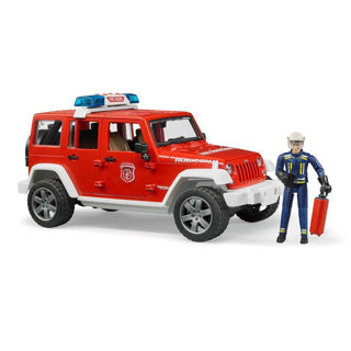 Bruder car jeep wrangler fire brigade