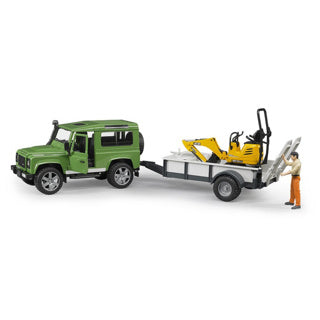 BRUDER Auto Landrover Defender mit mikroskopischer Maschine